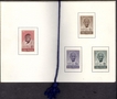 1948, Mahatma Gandhi, Courvoisier Presentation Folder with 4 Value Stamps