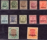 King George V Stamps with Bahrain Overprinted up to 2 Rupees.