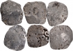  A lot of Rare 6 coins of Punch Marked Silver Karshapana Coins of Kosala Janapada. 