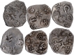  A lot of Rare 6 coins of Punch Marked Silver Karshapana Coins of Kosala Janapada. 