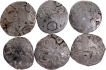  A Lot of Very Rare 6 Punch Marked Silver Karshapana Coins of Kosala Janapada. 