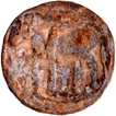 	Exceedingly Rare Unlisted & Unpublished Lead Coin of Rajanya Janapada with walking Bull Symbol	