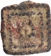  Rare & Unlisted Cast Copper Coin of Rajgir Region, flower within decorative square cable 