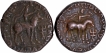 A Top Condition Copper Tetradrachma Coins of Soter megas alias Vima Takhto of Kushan Dynasty with  Bactrian legend BACI EV BACI EVWN CWTHP ME Gamma.