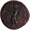  MIOPO Sun God type Copper Tetradrachma Coin of Kanishka I of Kushan Dynasty with Bactrian legend MIOPO with title of King of Kings Kanishka the Kushan. 