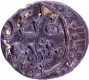  Lovely dark brown toning  Very Rare Potin Coin of Pallavas of Kanchi of Karur Region. 