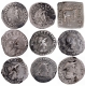 A Lot of 9 Very Rare Silver Drachma Coins of Indo Greeks of Verious Kings in Excellent Conditions.