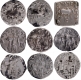 A Lot of 9 Very Rare Silver Drachma Coins of Indo Greeks of Verious Kings in Excellent Conditions.