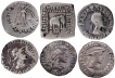 A Lot of 6 Very Rare Silver Drachma Coins of Indo Greeks of Verious Kings in Excellent Conditions.