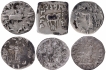 A Lot of 6 Very Rare Silver Drachma Coins of Indo Greeks of Verious Kings in Excellent Conditions.