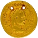 Very Rare Gold Aureus Coin of King Caracalla of Roman Empire holding scepter in Very Fine Condition.
