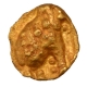  A Rare Gold Quarter Fanam Coin of Western Ganga Dynasty with ornamental Floral Scrolls in Very fine Condition. 