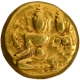  A Rare Gold Varaha Coin of Devaraya I of Sangama Dynasty of Vijayanagar Empire, God Shiva seated in the padmasana posture in Extremely Fine Condition. 