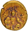  Very Rare Gold Half Varaha Coin of Krishnadevaraya of Tuluva Dynasty of Vijayanagara Empire, Bala krishna seated cross legged. 