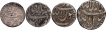  A Lot of one copper Dam & Four Silver Coins of Jahangir in Very Good conditions. 