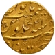 Rare and sharp striked Gold Mohur Coin of Aurangzeb Alamgir of Khujista Bunyad Mint in UNC Condition.