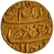 Extremely Rare Gold Mohur Coin of Aurangzeb Alamgir of Surat Bandar e Mubarak Mint in Uncirculated Condition.