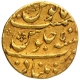 Specimen Like Floral Decorated Rare Gold Mohur Coin of Shah Alam Bahadur of Khujista Bunyad Mint in extremely fine condition.