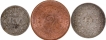  Lot of  Grate Three Coins of Rama Varma IV and Bala Rama Varma II of Travancore In Extremely fine Condition. 