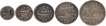  Set of Five Denomanation Silver Coins of Arkat Mint of Madras presidency Struck at Madras In the name of Alamgir II.  