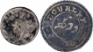  Set of Fanam & Double Fanam Silver Coins of Madras Presidency of 1807 & 1808 in Excellent Condition. 