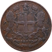  Copper One Quarter Anna Single Leaf Coin of East India Company of Birmingham Mint of 1857. 