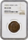  MS 63 BN NGC Graded Bronze One Quarter Anna Coin of King Edward VII of Calcutta Mint of 1907 with clear ghost impression on both side. 