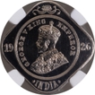 Extremely Rare PL 64 NGC Graded Proof Cupro Nickel Two Annas Coin of King George V of Bombay Mint of 1926.