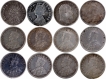  A lot of 12 mixed year Silver Two Annas Coins of Victoria, Edward, KGV & KGVI in Excellent Conditions. 