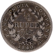  Very Rare MULE Silver Quarter Rupee Coin of Victoria Queen of Calcutta Mint of 1840. 