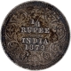  Rare Silver Quarter Rupee Coin of Victoria Empress of Calcutta Mint of 1879. 