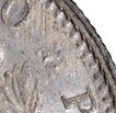 Continuous Legend Silver One Rupee Coin of Victoria Queen of Calcutta Mint of 1840, M of COMPANY.