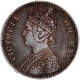 Unlisted 1866 (Actul Minitng year) Silver One Rupee Coin of Victoria Queen of Bombay Mint of 1862.