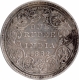  1870 (Actul Minitng year) Silver One Rupee Coin of Victoria Queen of Bombay Mint of 1862 without initial J. 