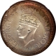  NGC Graded as AU Silver One Rupee Coin of King George VI of Bombay Mint of 1945 with ghost impression. 