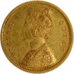 Never offered Exceedingly Rare Gold One Mohur Coin of Victoria Queen of Calcutta Mint of 1862.