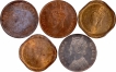  A Set of Five Denmanation Coins of Different Years in verity and tonings. 