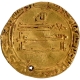  Gold Dinar Coin of Abbasid Caliph Al Mamun of Arabian, Hijri year in Arabic in the margin. 