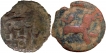  2 Copper Cash Coins of King Nirtanak & King King Tarnavc of Sogdiana Central India in Very Good Condition.  