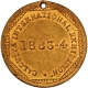 Very Rare Gold Gilt on Bronze Medal of Queen Victoria of Calcutta International Exhibition In Extremely fine Condition.