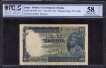 Very Rare in this grade as PMG 58 Ten Rupees Banknote of King George V Signed by J W Kelly of 1935.