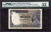 Very Rare in this grade as PMG 53 Ten Rupees Banknote of King George V Signed by J W Kelly of 1935.