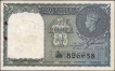  A Rare One Rupee Banknote in strong paper quality of King George VI Signed by C E Jones of 1944. 