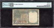 Extremely Rare PMG 35 Graded RED Serial One Rupee Banknote of King George VI Signed by C E Jones of 1947.