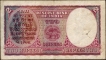  Two Rupees Banknote of King George VI Signed by J B Taylor of 1943. 