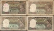  A lot 4 Banknotes os Five Rupees of King George VI Signed by J B Taylor & C D Deshmukh . 