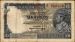  Semi Fancy 888 Serial Ten Rupees Banknote of King George VI Signed by C D Deshmukh of 1944 of H Prefix. 