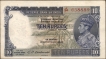  Strong Paper Quality Ten Rupees Banknote of King George VI Signed by C D Deshmukh of 1944. 