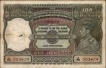 Rare One Hundred Rupees Banknote of King George VI Signed by C D Deshmukh of 1938 of Calcutta Circle.