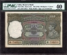  Very Rare graded PMG 40 One Hundred Rupees Banknotes of King George VI Signed by C D Deshmukh of 1938 of Lahore Circle. 